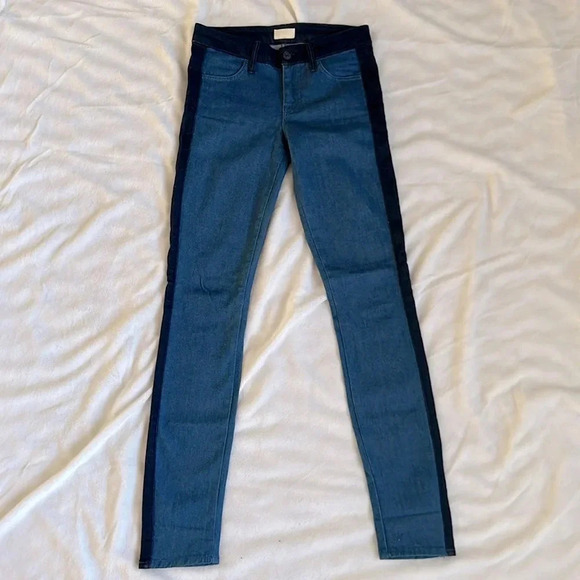 Mother The Looker color block two tone Skinny Jeans size 24 - Picture 1 of 1
